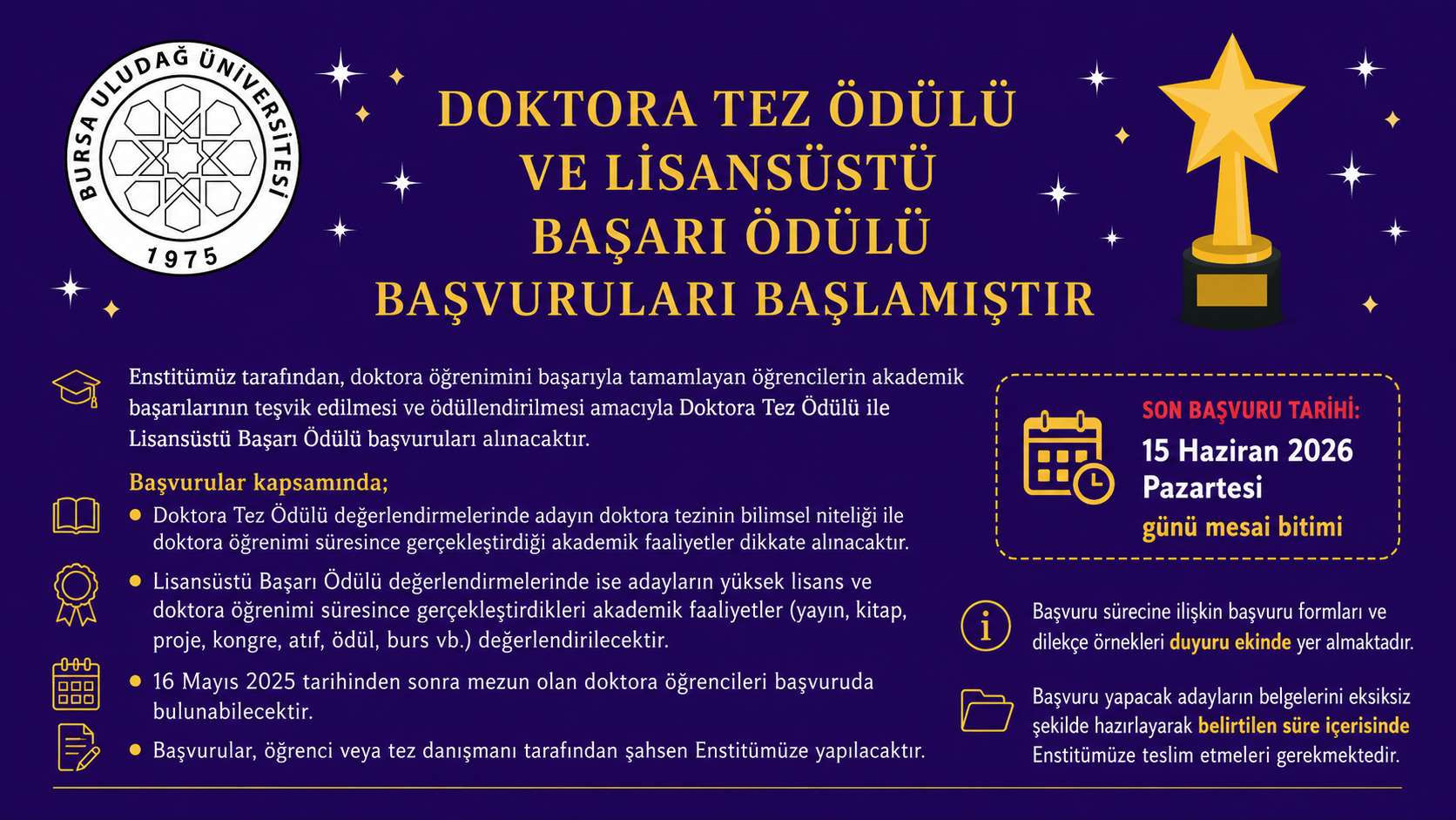  Tez Ödlülü ve yayın